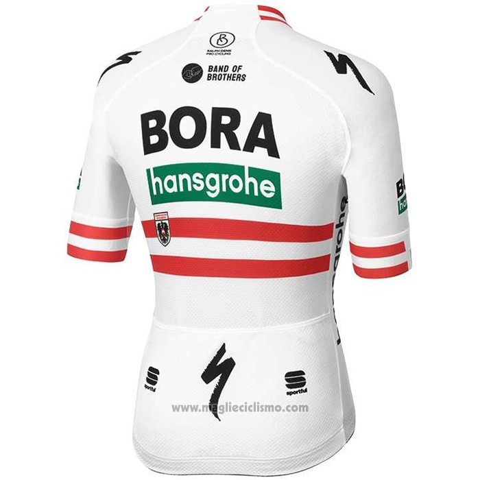 2020 Abbigliamento Ciclismo Bora Campione Austria Manica Corta e Salopette